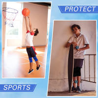 Manguito De Compresión Para Rodilla De Niños Protección Deportiva Para Baloncesto Voleibol Gimnasia Tallas Universales Colores Azul Negro Rosa - details 5