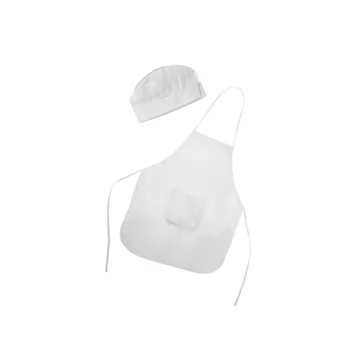 Set de Delantal y Gorro Infantil JAMIE, Blanco - ¡Ideal para Futuros Chefs! - 1