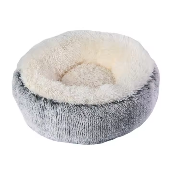 Cama De Gato Redonda De Peluche Larga Para Un Sueño Cómodo Y Estiloso Material De Peluche Transpirable Tipo De Gato: Gatos - 1