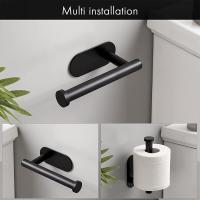 Soporte De Papel Toalla Para Baño Sin Perforar Dispensador De Tissue Acero Inoxidable Almacenamiento De Toallas Y Papel De Cocina Accesorios Para La Casa - details 1