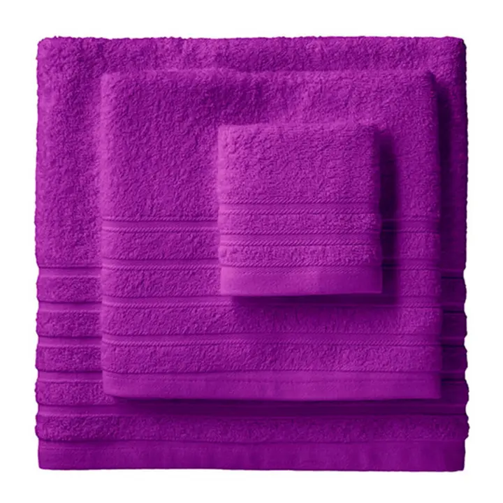 Lanovenanube - Toalla baño DIAMANTE - 100% algodón rizo americano - Color Uva - 1