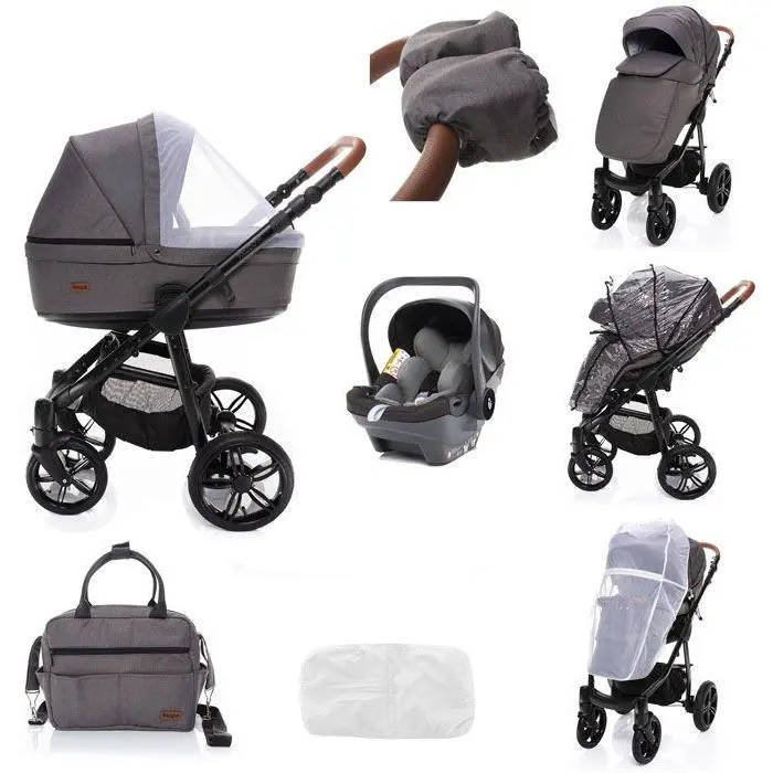 Zopa -Carrinho de bebé 3 in 1 Zopa Falcon Iron Grey + X1 Plus i-Size - 1