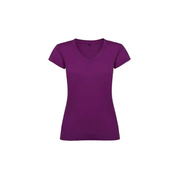 Camiseta de mujer con manga corta y escote en cuello de pico VICTORIA ROLY - 1
