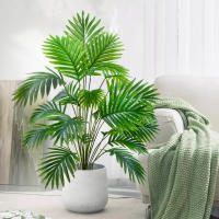 Planta Artificial De Palmera Areca De 105 Cm Hojas Tropicales Falsas Decoración Para Interior Y Oficina Color Amarillo - details 11