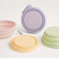 Tazón De Silicona Plegable Para Perros Colgante Viaje Al Aire Libre Portátil Contenedor De Alimentos Y Agua Color Macarón Suministros Para Mascotas - details 3