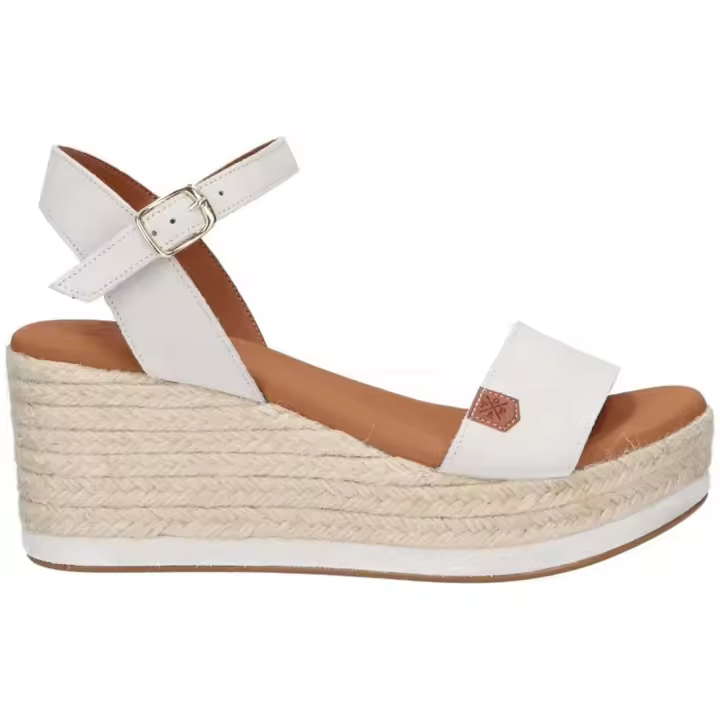 Sandalias de Plataforma Popa  para mujer en color blanco - 1