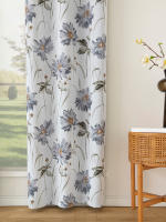 Cortinas De Protección Solar Y Aislamiento Térmico De Hoja Tejida Para Dormitorios Salones Balcones Material Poliéster 100% Estilo Pastoral - details 2