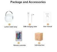 Lámpara De Ambiente LED RGB Portátil Control Remoto Tuya APP Impermeable Para Camping Y Decoración De Fiestas Colorido Y Dimmable - details 7
