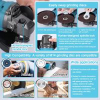 Amoladora angular sin escobillas M14, 19500RPM, 20V, batería de iones, máquina de corte inalámbrica de 125mm, amoladora angular eléctrica, herramientas eléctricas - details 2