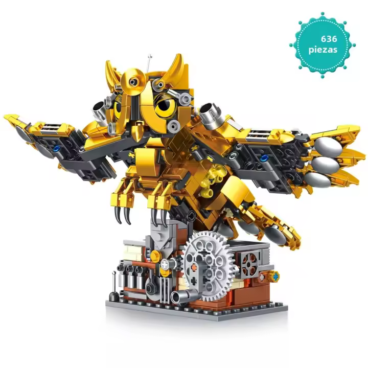 Conjunto De Bloques Mecánicos De 636 Piezas En Forma De Buho Creativo Modelo Giratorio De Animal Para Niños Y Adultos Regalo Educativo - 1