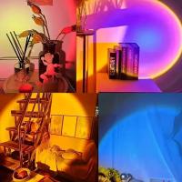 Proyector De Luz De Puesta De Sol Nueva 16 Colores Espectro Con Control Remoto USB Luz LED Dinámica Cambiante Para Dormitorio Casa Café - details 3
