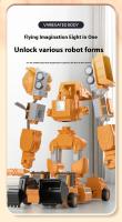 Juguetes Magnéticos Para Niños Bloques De Construcción Juguetes Educativos De Vehículos De Construcción Y Robótica Regalo De Cumpleaños - details 1