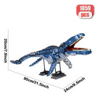 Bloques De Construcción Creativos Move Dinosaurios Ideas Juguete De Modelado Jurassi Park Mosasaurus Del Mar Set De Regalo Para Navidad 1859pcs Unisex 14+ Años - details 5