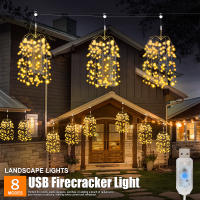 Luces LED USB De Fuego De Artificio Para Jardín Impermeables Decoración De Navidad Para Césped Patio Casa De Madera Arbolillo - details 1