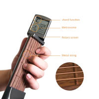 Mini Guitarra De 6 Dedos Con Entrenador De Acordes Y Pantalla De Chart Rotatoria Herramienta De Práctica Para Principiantes - details 0