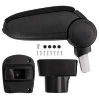 vidaXL Reposabrazos para coche ABS negro coche Adecuado para Opel astra g (1998-2004),  Fiat grande punto (2006) Alfa romeo mito (2008) fiat linea (after 2007),  Lada kalina i ii (2012-2018) Lada granta (2012-2018) y mas - details 4