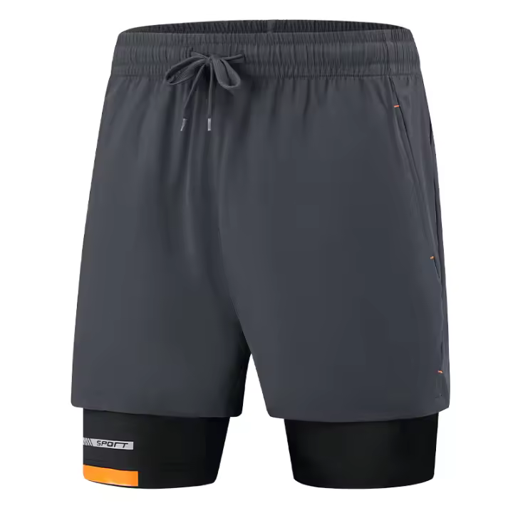 Pantalones Deportivos De Secado Rápido Doble Falso Para Hombre Y Mujer Talla S-9XL Transpirables Y Ajustados Para Running Y Baloncesto - 1