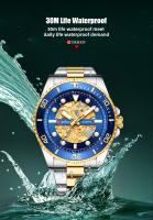 Reloj CURREN Para Hombre Diseño Mécanico Imitado En Acero Inoxidable Bandeja Luminoso Resistente Al Agua Estilo Casual Y Moda - details 7