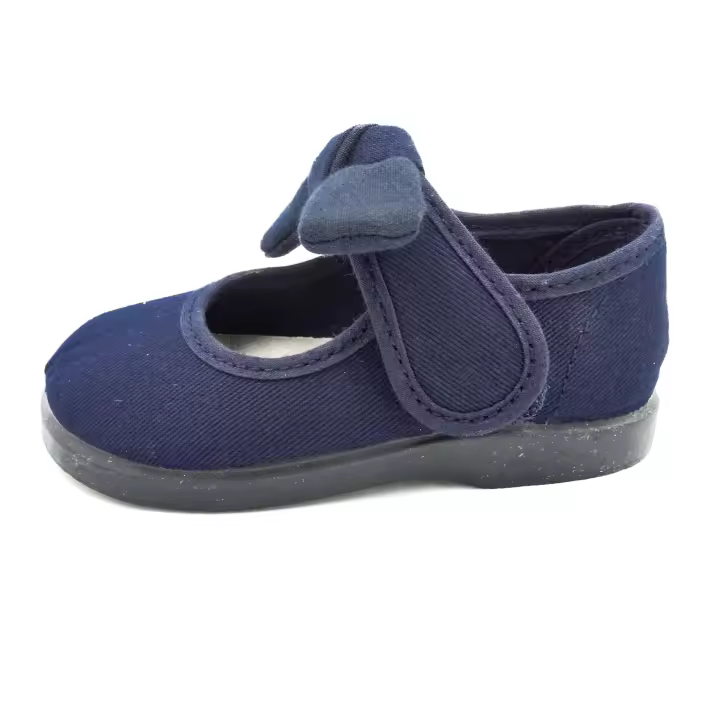 Mercedita Con Velcro Para Niña Con Un Lazo Atado - 1