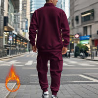 Conjunto Deportivo Casual Para Hombres Verano Otoño Invierno Con Cierre De Cremallera Y Veludo Tejido De Poliéster Talla S a XXXL - details 95