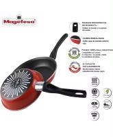 Sartén 18 ,20, 22,24,26, 28,30 y 32 cm Antiadherente Megafesa Acero Vitrificado en Rojo ,Compatible con Inducción y Lavavajillas. Diferentes tamañas para elegir. Envío desde España - details 3