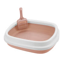 Juego De Inodoro Para Mascotas Perro Gato Plástico Entrenamiento Caja De Arena Con Palita Anti-Salpicaduras Aseo Toilette Para Mascotas - details 2