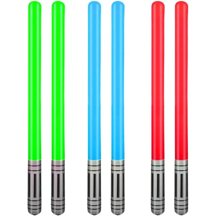 6 Pièces Gonflable Ballon Light Sabre Bâton pour Fête Fournitures Parti Faveurs Ballons 3 Couleur aquatiques pour la plage ou la piscine Les Adultes (6 pcs) - 1