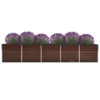 vidaXL Jardinera elevada de acero galvanizado marrón dimensiones 160 x 80 x 77 cm,  240 x 80 x 77 cm,  160 x 40 x 45 cm y mas - details 5