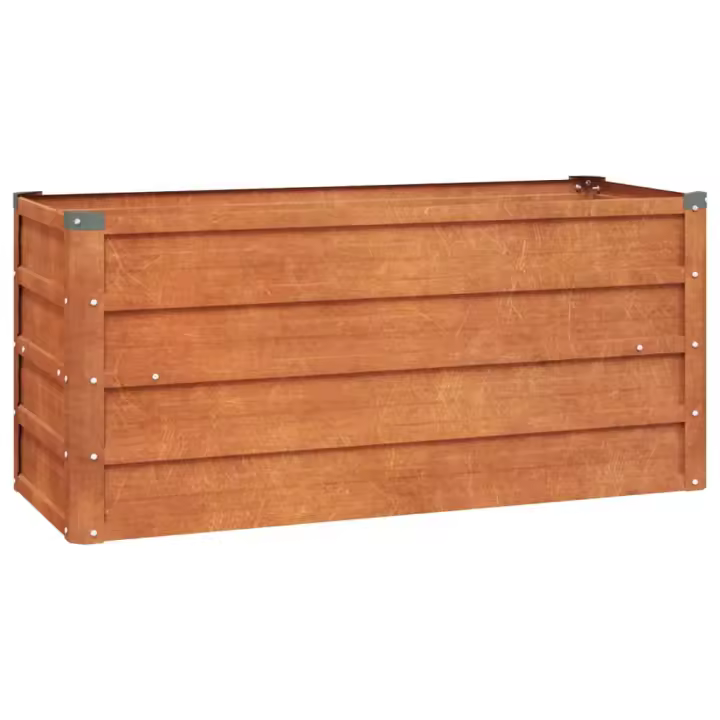 vidaXL Arriate oxidado de acero corten Dimensiones 100 x 40 x 45 cm,  100 x 40 x 77 cm,  160 x 40 x 45 cm y mas - 1