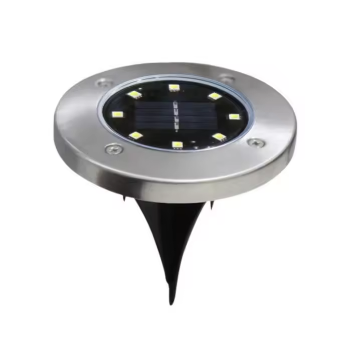 Outdoor solar lights, 8 garden lights, 8LED solar stainless steel underground lights - 1