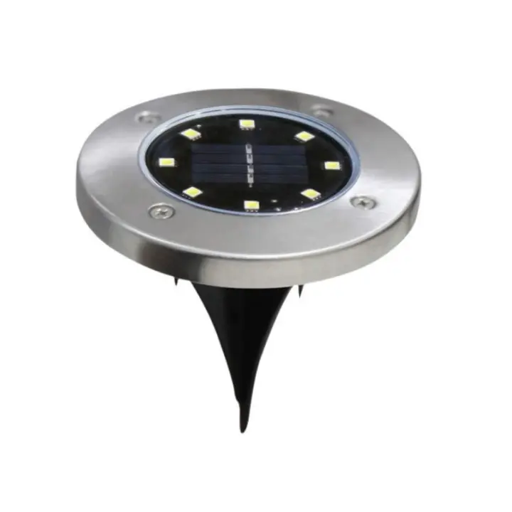 Outdoor solar lights, 8 garden lights, 8LED solar stainless steel underground lights - 1