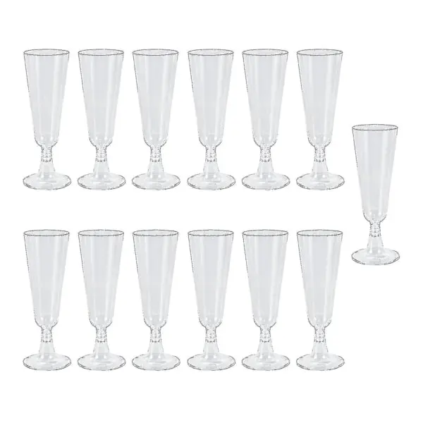60 piezas de copas de vino de plástico de resina de 150 ml, copas de champán, copas de vino tinto, ampliamente utilizadas, imprescindibles para fiestas de carnaval - 1