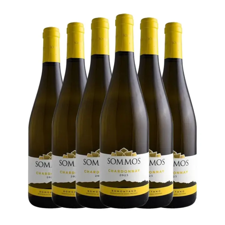 Vino blanco Sommos Chardonnay 75 cl pack de 6 botellas - 1