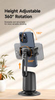 Gimbal Estabilizador P05 Soporte De Teléfono Móvil Para Escritorio Con Control Por Gestos Y Luz Adicional Opcional Rota 360 Grados Compatible Con AI Y Control Remoto Negro - details 11