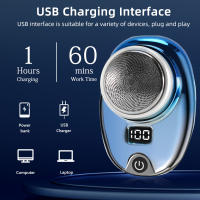 Afeitadora Eléctrica Portátil USB Recargable Mini Afeitado Electrónico Impermeable Con Pantalla LED Inteligente Para Hombre - details 4