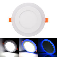 Panel De Techo LED Recubierto RGB Con Control Remoto 6W/9W/16W/24W Redondo/Cuadrado Luz De Bajo Con Driver AC85-265V Para Foyer - details 4