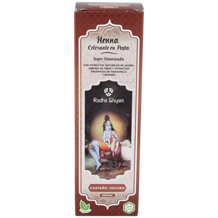 Henna Pasta Castaño Oscuro Radhe 200 Ml - 1