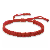 Pulsera De Hilo Tejido a Mano En Rojo Y Negro Amuleto Budista Para Mujeres Y Niñas Joyería De La Suerte Pulsera De Cordón Tíbetana Clásica - details 4