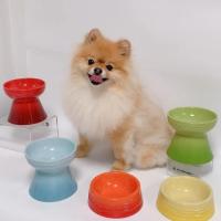 Tazón De Alimentos Para Mascotas Extra Ancho Anti Derrames Elevado Alivio Del Estrés De Pecho Para Gatos Y Perros Cerámica - details 0