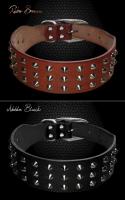 Correa De Cuero Ajustable Con Espikes Para Perros Pug Diseño De Collar Para Mascotas Pequeñas Medianas Y Grandes Colores Negro Y Marrón - details 1