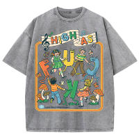 Camiseta Retro Para Hombres Con Patrón De Niños Jugando Suave Algodón Verano Estilo Vintage Camiseta Encogible De Cuello Redondo Talla Grande Streetwear - details 11
