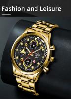 DEYROS Conjunto De 3 Relojes De Pulsera De Lujo Para Hombre Estilo Casual Y Deportivo Cuarzo Accesorio De Moda Y Negocios - details 3