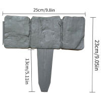 Borde De Jardín Efecto Piedra Fencing Para Paisaje Jardín Valla De Hierba Borde De Flores Eco-amigable Impermeable Plástico - details 15