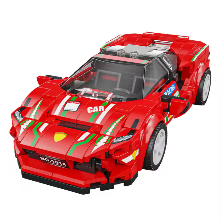 Juego De Construcción De 298 Piezas Coche Deportivo Modelo De Bloques De Construcción Educativo Decoración De Escritorio Regalo De Navidad O Cumpleaños Para Niños Mayores De 6 Años - 1