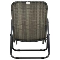 vidaXL Tumbona plegable de ratán sintético Sillas de Exterior Ideal para jardín, playa, piscina, terraza Tumbona Piscina Tumbonas Playa Tumbonas Jardín Exterior - details 4