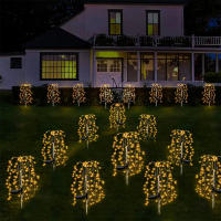 Luces De Árbol De Sauce Solar Para Exterior Con 200 LED 8 Modos De Iluminación IP65 Impermeables Para Jardín Terraza Camino Decoración Navideña - details 8