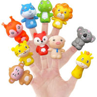 10PCS Teatrillos De Goma Suave Para Niños Juguetes Educativos De Peluche Animal Para Juegos De Rol Y Cuentos Regalo Para Niñas - details 0