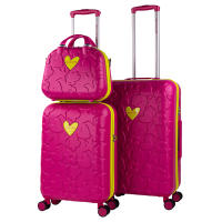 Juego de Maletas Agatha Iconic Rosa Fucsia - Diseño Troquelado, RPO Resistente, Candado TSA y Ruedas 360° - Agatha Ruiz de la Prada - details 0