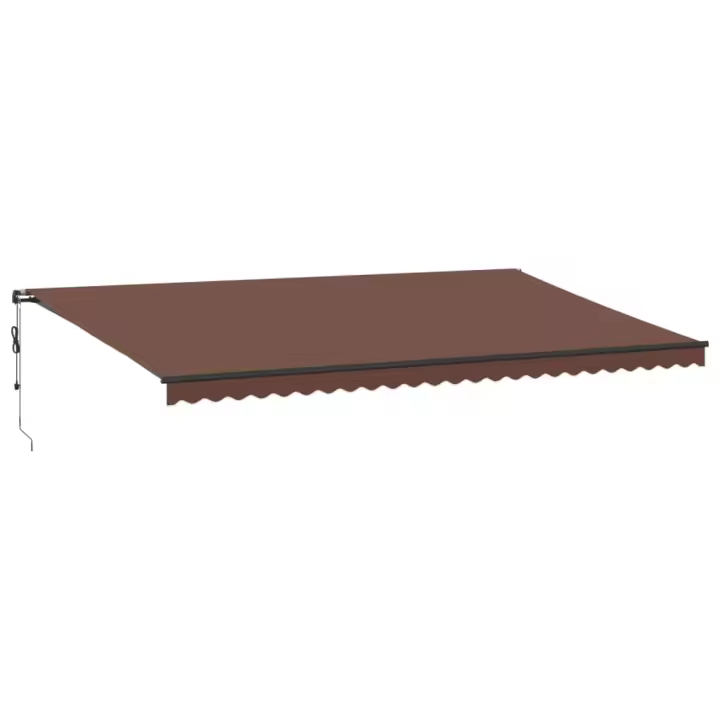 vidaXL Toldo retráctil automático con luces LED marrón 600x300 cm - 1