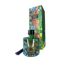 Impacte Milano - Ambientador Mikado 100ml Jungletopia - Blue Butterfly. Aroma Albahaca, Pino, Menta y Madera. Ambientador de Varillas con Diseño Exclusivo de Mariposas. 6 Varillas de Ratán Incluidas. Difusor Perfumado para el Hogar - details 0